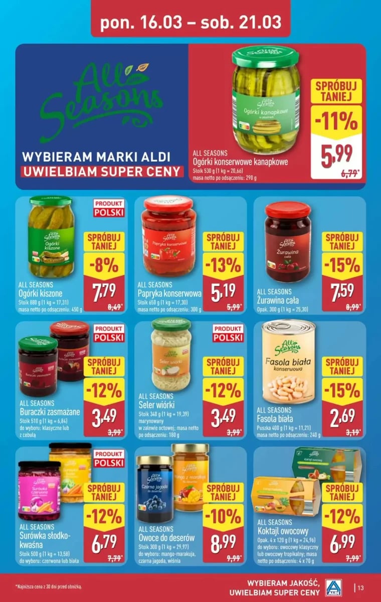 Strona 13 z gazetki Aldi